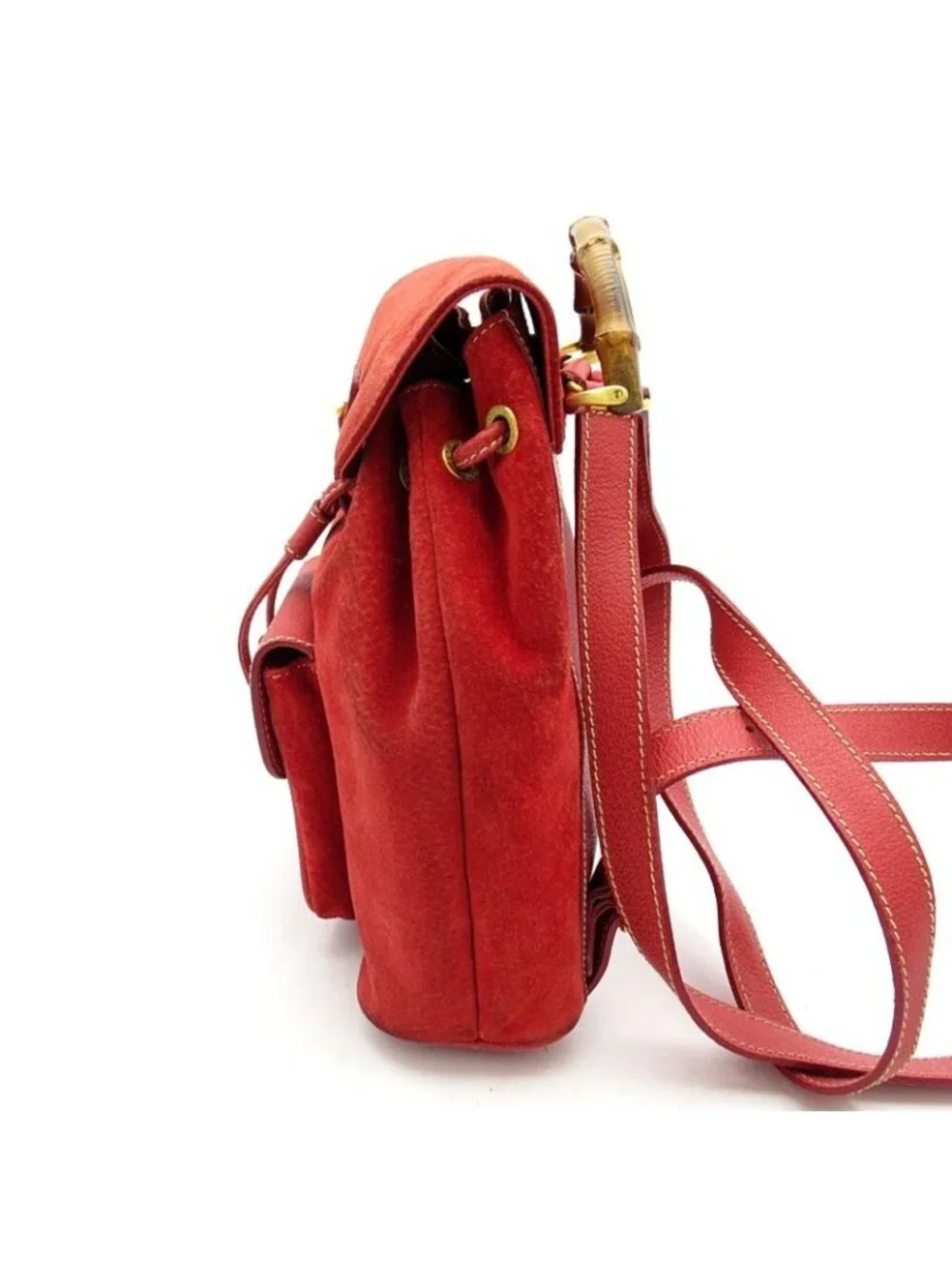 Gucci Bambu Backpack Mini Suede Leather